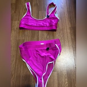 Hot pink sporty bikini
